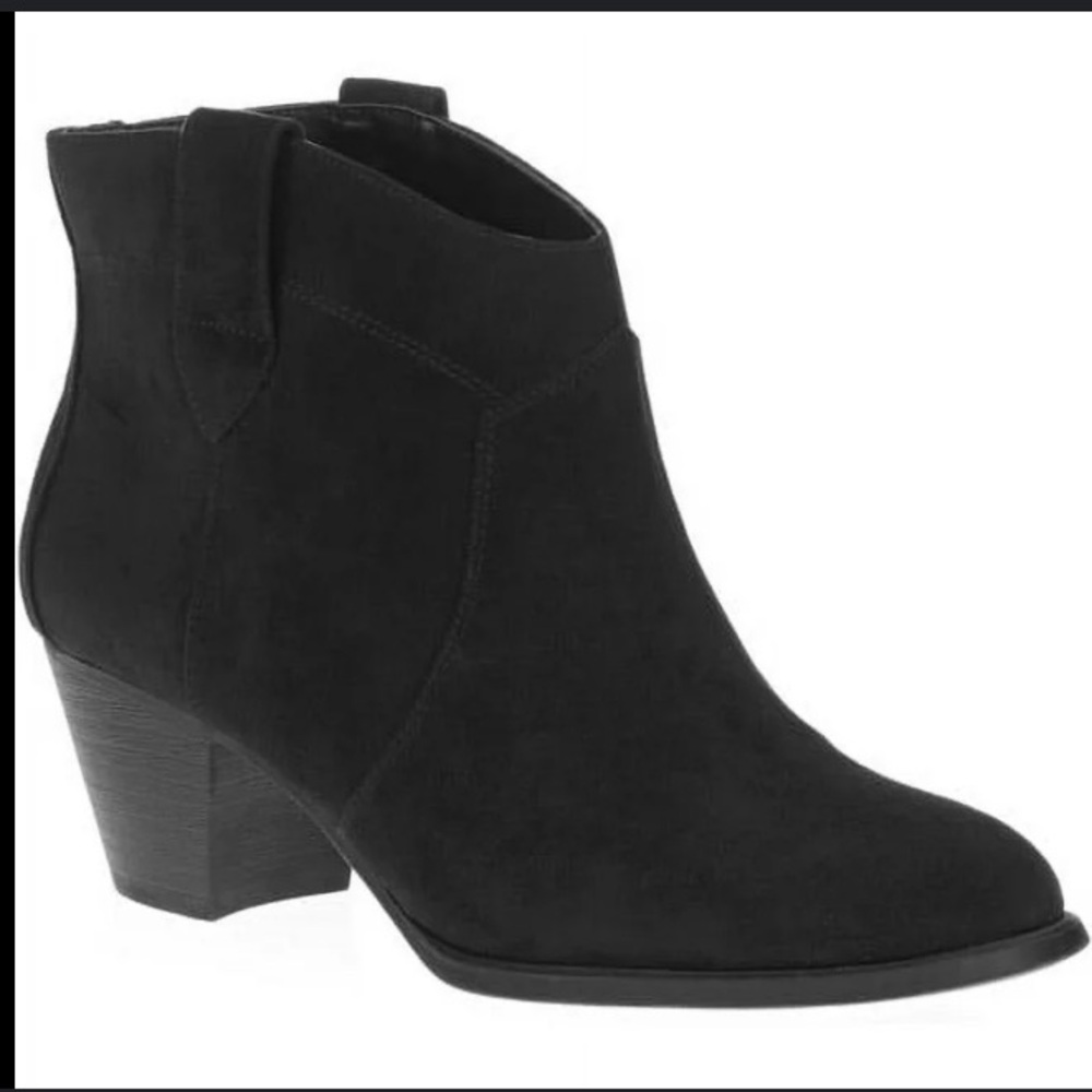Faded Glory Women's Sleek Black suede Booties